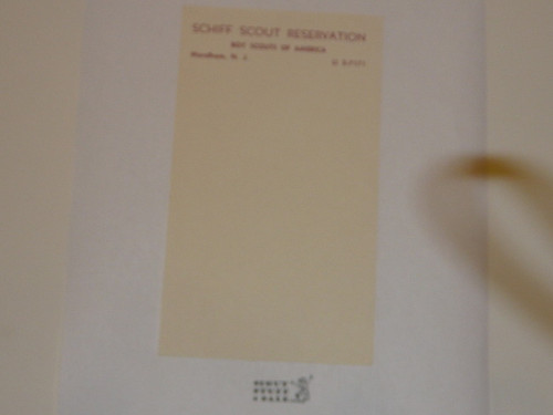 Schiff Scout Reservation, Piece of Note Paper