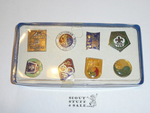 1990 Korean Jamboree Commemorative Pin Set, 8 Pins