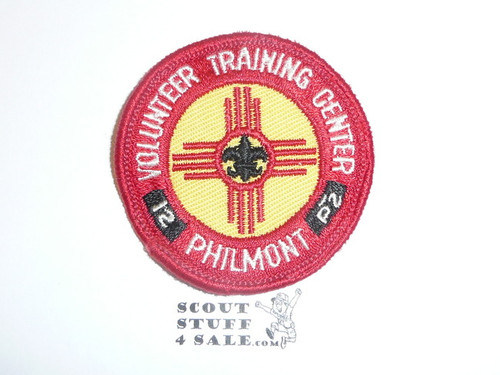 Philmont Scout Ranch, Training Center Patch, 62 mm., Yellow Background, Used