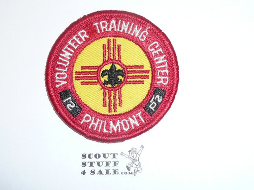 Philmont Scout Ranch, Training Center Patch, 62 mm., Yellow Background