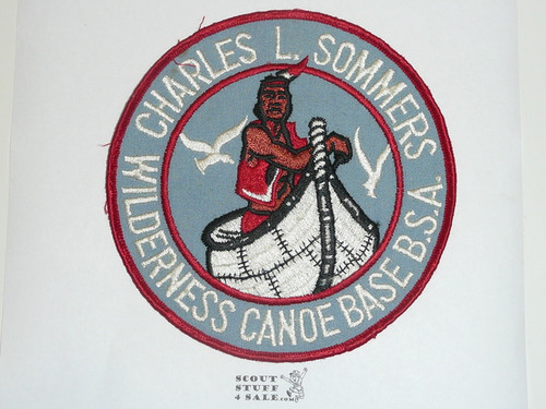 Charles L. Sommers Wilderness Canoe Base Jacket Patch, BSA Bottom, Lite use