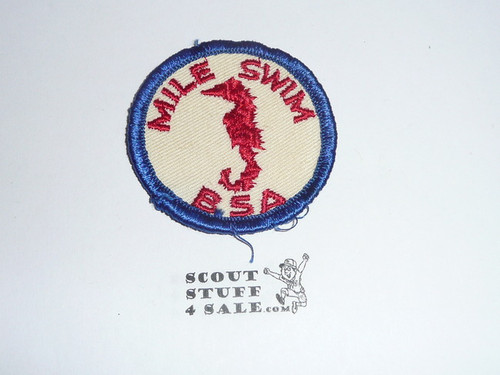 Mile Swim Patch, Boy Scout, used