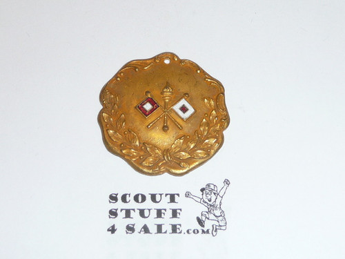 Teen's Diegest & Clust Boy Scout Signaling Medal Pendant, Gold