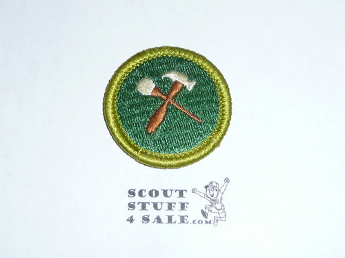 Home Repairs - Type H - Fully Embroidered Plastic Back Merit Badge (1972-2002)