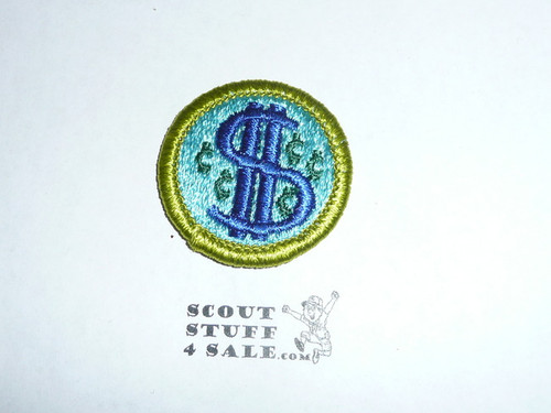 Consumer Buying - Type H - Fully Embroidered Plastic Back Merit Badge (1972-2002)