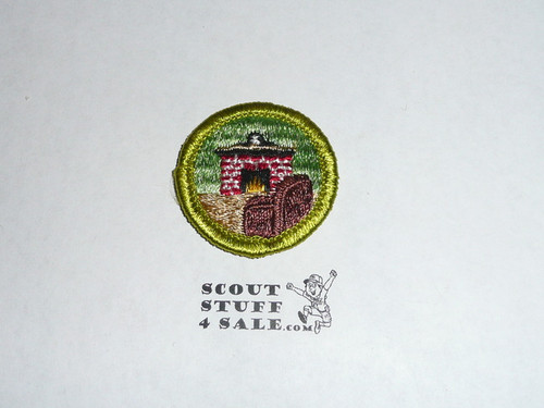 Citizenship in the Home - Type H - Fully Embroidered Plastic Back Merit Badge (1972-2002)