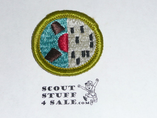 Computers - Type G - Fully Embroidered Cloth Back Merit Badge (1961-1971)