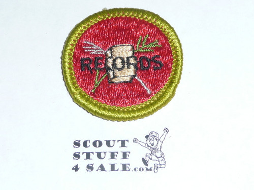 Farm Records - Type G - Fully Embroidered Cloth Back Merit Badge (1961-1971)