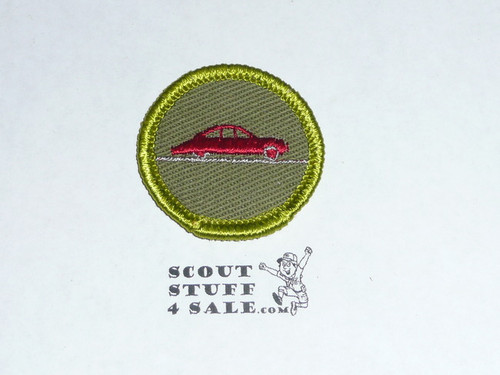 Automobiling - Type F - Rolled Edge Twill Merit Badge (1961-1968)