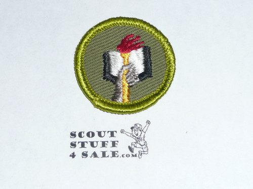 Scholarship - Type F - Rolled Edge Twill Merit Badge (1961-1968)
