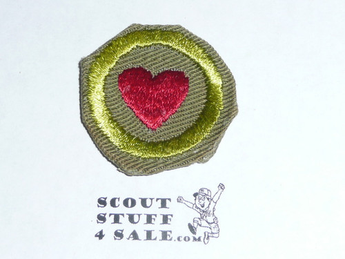 Personal Health - Type E - Khaki Crimped Merit Badge (1947-1960)