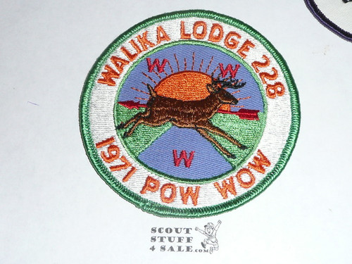 Order of the Arrow Lodge #228 Walika 1971 Pow Wow Patch