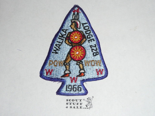 Order of the Arrow Lodge #228 Walika 1966 Pow Wow Patch