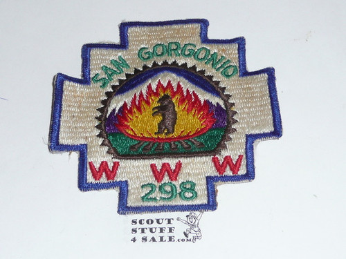 Order of the Arrow Lodge #298 San Gorgonio early Odd Shape Patch, glue on back