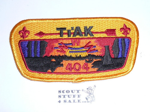 Order of the Arrow Lodge #404 Ti'ak Flap Patch from the Last Ten Years