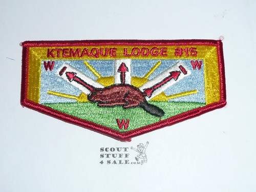 Order of the Arrow Lodge #15 Ktemaque s10 Flap Patch