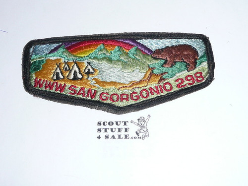 Order of the Arrow Lodge #298 San Gorgonio s6 Flap Patch, lt use