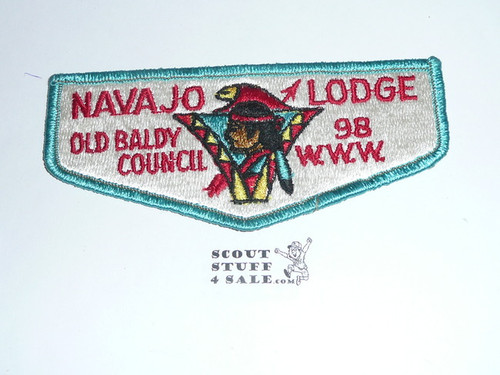 Order of the Arrow Lodge #98 Navajo s2 Flap Patch, multiple varities available