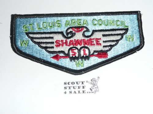 Order of the Arrow Lodge #51 Shawnee s3 Flap Patch