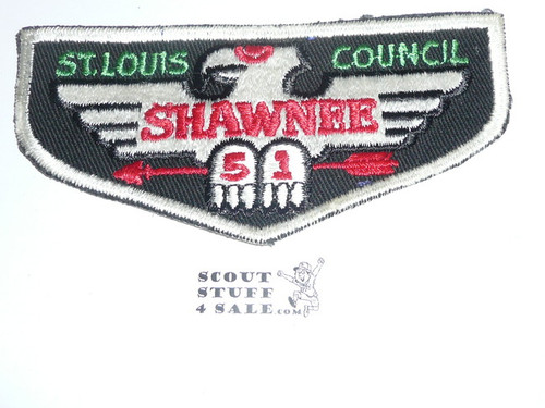 Order of the Arrow Lodge #51 Shawnee f2 Flap Patch