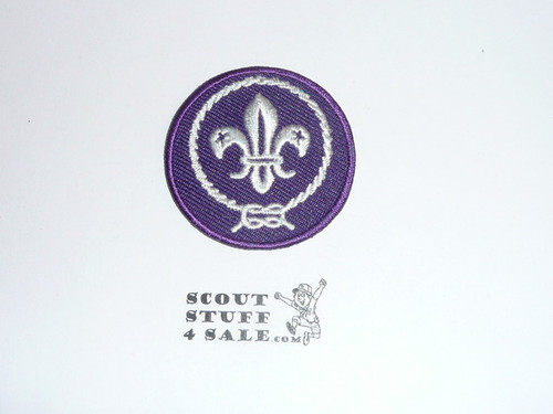 World Scouting Crest / Emblem Patch, cut edge standard style