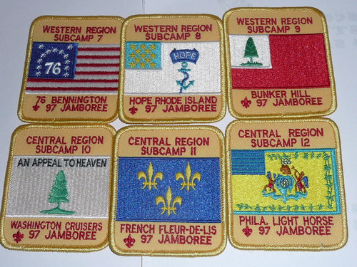 1997 National Jamboree Complete Set of Subcamp Patches