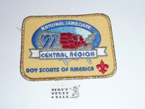 1997 National Jamboree Central Region Rectangular Patch, Gold Mylar