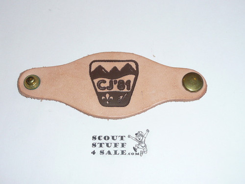 1981 Canadian National Jamboree Leather Neckerchief Slide