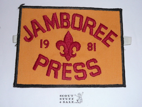 1981 National Jamboree "Jamboree Press" Armband