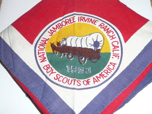1953 National Jamboree Neckerchief, Lt. use