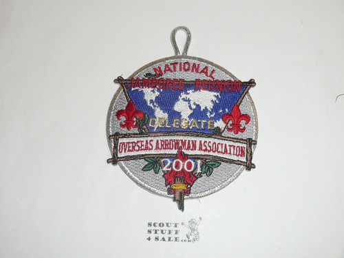 2001 National Jamboree Overseas Arrowman Association DELEGATE Patch