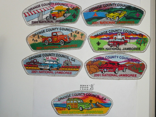 2001 Boy Scout National Jamboree - Orange County Council - Set of 7 JSPs