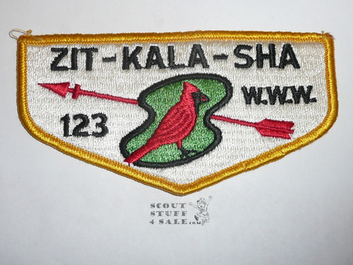 Order of the Arrow Lodge #123 Zit-Kala-Sha s3 OA 50th Anniv Flap Patch