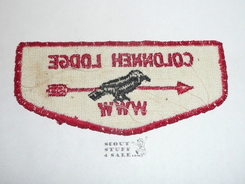 Order of the Arrow Lodge #137 Colonneh f4 Flap Patch, sewn and twill discoloration
