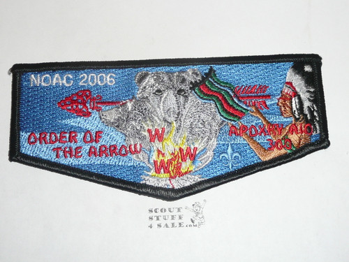 Order of the Arrow Lodge #300 Apoxky Aio 2006 NOAC Flap Patch