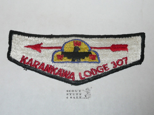 Order of the Arrow Lodge #307 Karankawa s1 Flap Patch, used