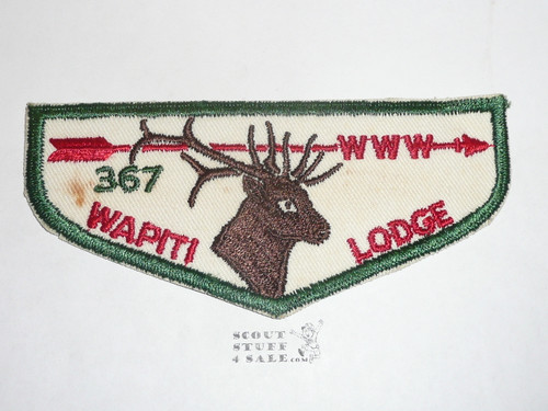 Order of the Arrow Lodge #367 Wapiti f3 Flap Patch, small spot on left corner