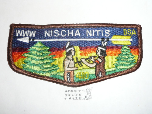 Order of the Arrow Lodge #410 Nischa Nitis solid Flap Patch - Boy Scout