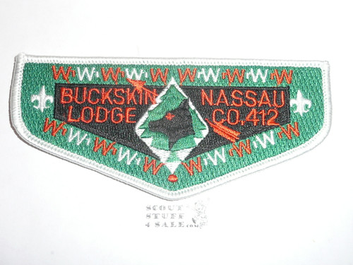 Order of the Arrow Lodge #412 Buckskin s14 Flap Patch - Boy Scout
