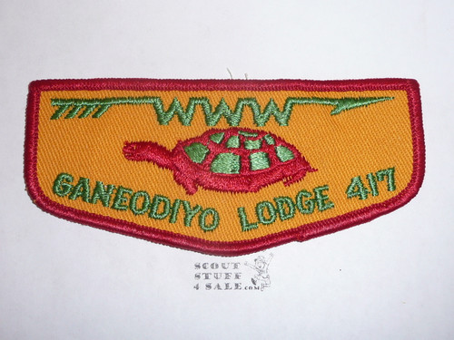 Order of the Arrow Lodge #417 Ganeodiyo f1 First Flap Patch - Boy Scout