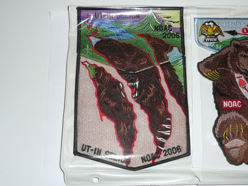 Order of the Arrow Lodge #58 Ut-In Sélica 2006 NOAC 2 piece Flap Patch Set
