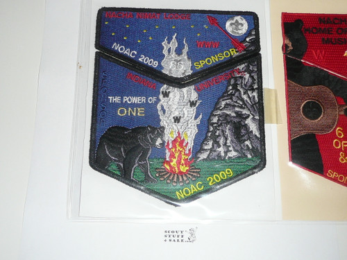 Order of the Arrow Lodge #86 Nacha Nimat 2009 NOAC 2 piece Flap Patch Set