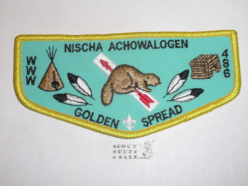 Order of the Arrow Lodge #486 Nischa Achowalogen f3 Flap Patch