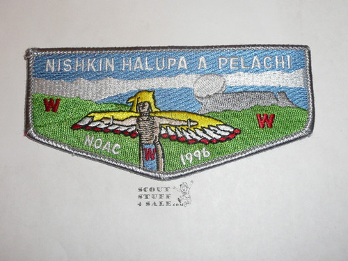 Order of the Arrow Lodge #489 Nishkin Halupa A Pe Lachi s24 1996 NOAC Flap Patch