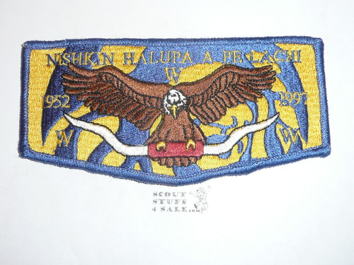 Order of the Arrow Lodge #489 Nishkin Halupa A Pe Lachi s25 45th Anniversary Flap Patch