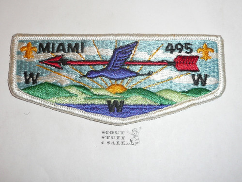 Order of the Arrow Lodge #495 Miami s10 Flap Patch