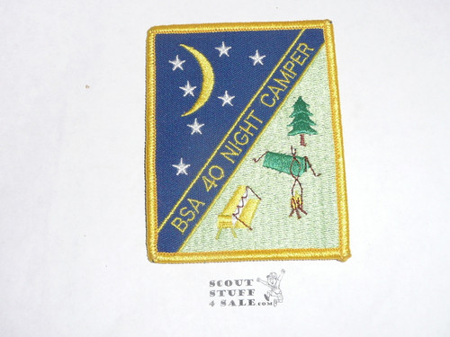 BSA 40 Night Camper High Adventure Team (HAT) Award Patch