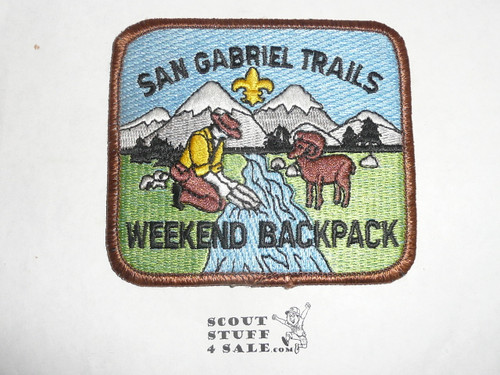San Gabriel Trails Weekend Backpack High Adventure Team (HAT) Award Patch