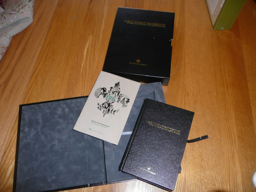 2010 100th Boy Scout Anniversary Library Bound Boy Scout Handbook in slip case with color history book, MINT, Orig $100