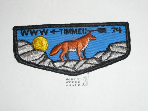 Order of the Arrow Lodge #74 Timmeu f3b Flap Patch